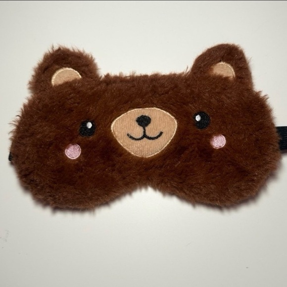 Brown Bear Plush Sleep Mask - Picture 1 of 2